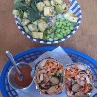 Poke bowl and wrap at PENTAGON in Lisbon
