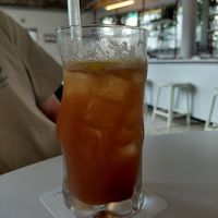 Ice tea ( i think) at Cargo Cruise - 카고크루즈 in Jeju