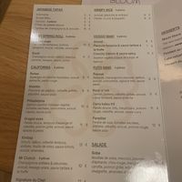 Menu  at Bloom Sushi in Paris