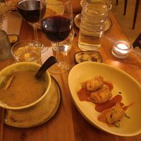Soupe miso + gyoza at Bloom Sushi in Paris