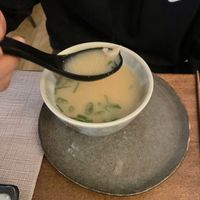 Miso soup  at Bloom Sushi in Paris