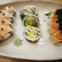 Philadelphia California makis, Popeye Futo makis and Rosso California makis  at Bloom Sushi in Paris