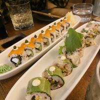 Philadelphia California Roll & Enoki Maki Spring Roll   at Bloom Sushi in Paris