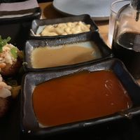 Vegan sauces at Bloom Sushi in Paris
