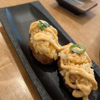 "lobster" on a crunchy potato base at Bloom Sushi in Paris