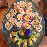 Our menu plate at Bloom Sushi in Paris