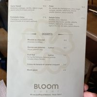   at Bloom Sushi in Paris