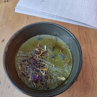 Matcha creme brulée : a bit too sweet but otherwise really equilibrated! at Bloom Sushi in Paris