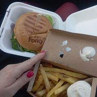 fries with garlic dip at Forky's - Campus Square in Brno