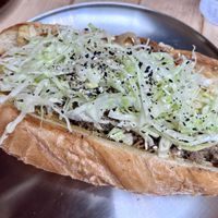 Vegan chopped cheese sandwich   at Odie B's in Denver