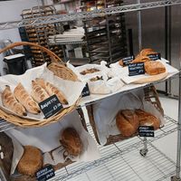 Savoury and bread offerings at Forest Bakery in Bristol