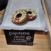 Special Christmassy cookie sandwich at Forest Bakery in Bristol