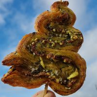 Pesto pastry. December 2025 at Forest Bakery in Bristol