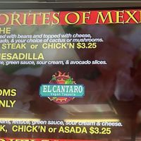 careful! only the quesadillas with “steak”, “chicken”, or “mushroom” have what is listed under the Mega Quesadilla heading. “Cheese only” is $12 but worth half of t at El Cantaro Vegan Taqueria in Sacramento