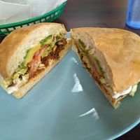 Steak Torta at El Cantaro Vegan Taqueria in Sacramento