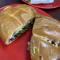 asada torta  at El Cantaro Vegan Taqueria in Sacramento