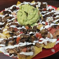 Carne Asada Nachos at El Cantaro Vegan Taqueria in Sacramento
