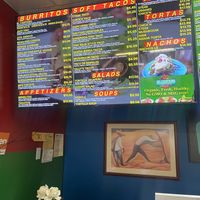 Digital Menu Options w/Pricing in USD  at El Cantaro Vegan Taqueria in Sacramento