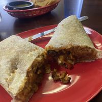Burrito 🌯 - Interior 👀  at El Cantaro Vegan Taqueria in Sacramento