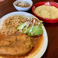 Chile rellenos   at El Cantaro Vegan Taqueria in Sacramento
