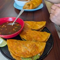Quesa birria tacos, damn good at El Cantaro Vegan Taqueria in Sacramento