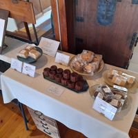 Baked goods for sale, all vegan at Umayado in Kaminoyama