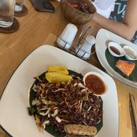 Fried Rice with tofu & tempeh with tomato sambal   at Rizky Vegan Waroeng in Canggu