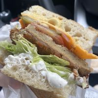 Schnitzel sandwich   at Miss Sina in Marrickville