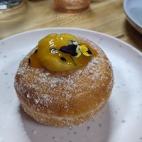 Passion fruit filled donut at Miss Sina in Marrickville