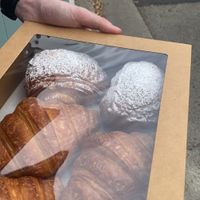 Take away plain and chocolate croissants   at Miss Sina in Marrickville
