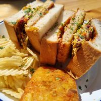 Chicken katsu sandwich at Miss Sina in Sydney