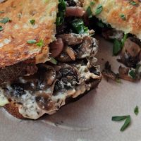 Shitake mushrooms sandwich at Miss Sina in Marrickville