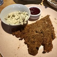 Eggplant schnitzel  at Miss Sina in Marrickville