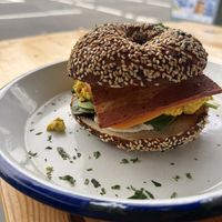 Breakfast bagel  at Miss Sina in Marrickville