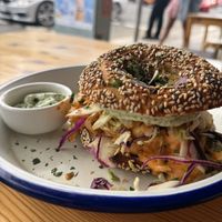 Chicken bagel  at Miss Sina in Marrickville