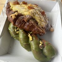 Pineapple croissant and pistachio twist  at Miss Sina in Marrickville