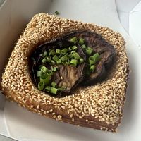 Char siu eggplant danish  at Miss Sina in Marrickville