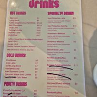 Menu Jan 2026 at Miss Sina in Marrickville