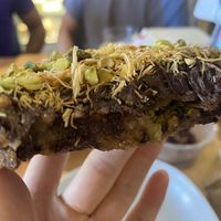 The amazing thickness of the Dubai Chocolate Cookie  at Miss Sina in Marrickville