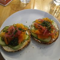 Salmon bagel at Miss Sina in Marrickville