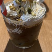 Iced pistachio latte perfect strength   at Miss Sina in Sydney