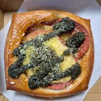 Salami + pesto danish $12.00: delish, cheesy filling at Miss Sina in Sydney