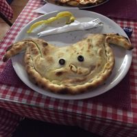 vegan calzone  at Zeus Pizza in Berlin