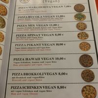 Pizza menu at Zeus Pizza in Berlin
