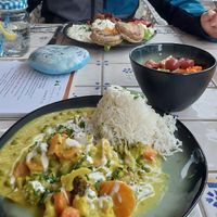 Gartengemüsecurry mit Reis at Allerlei Vegan in Schongau