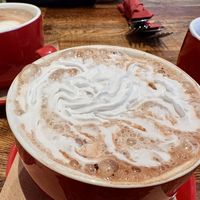 Hot chocolate with whipped cream   at Rascals Cafe in Perth