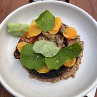 Pumpkin, oyster mushroom rissoto  at The Sherwood in Queenstown