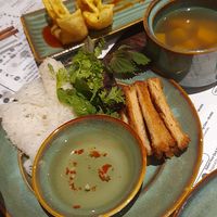 Veggie sausage with fresh noodles at Cai Mam Bistro - Signature Vegan in Hanoi