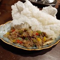 Rice Crackers With Minced Veggie Stuffs. at Cai Mam Bistro - Signature Vegan in Hanoi
