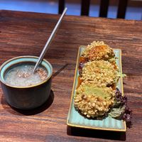 Soup with potato balls. Forgot the name of the dishes. It was very tasty though. The soup quite small    at Cai Mam Bistro - Signature Vegan in Hanoi